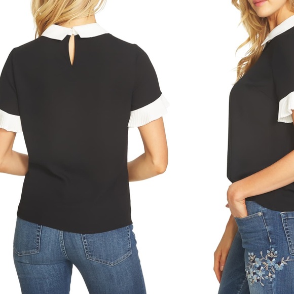 Cecile Pleat Sleeve Top